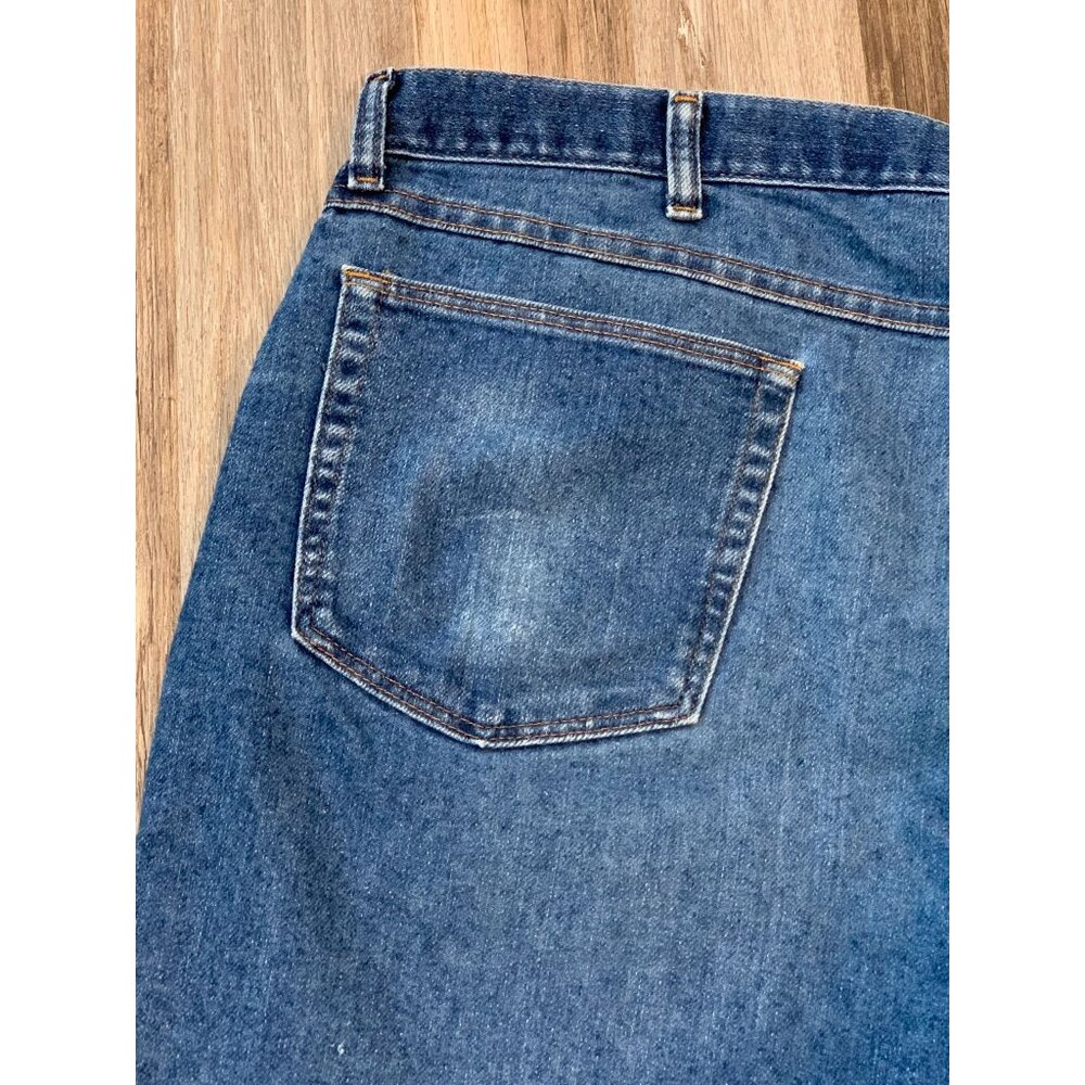 Wrangler Mens 42x30 Authentic Jeans Loose Blue Denim Straight Leg 85900DW - Picture 11 of 11
